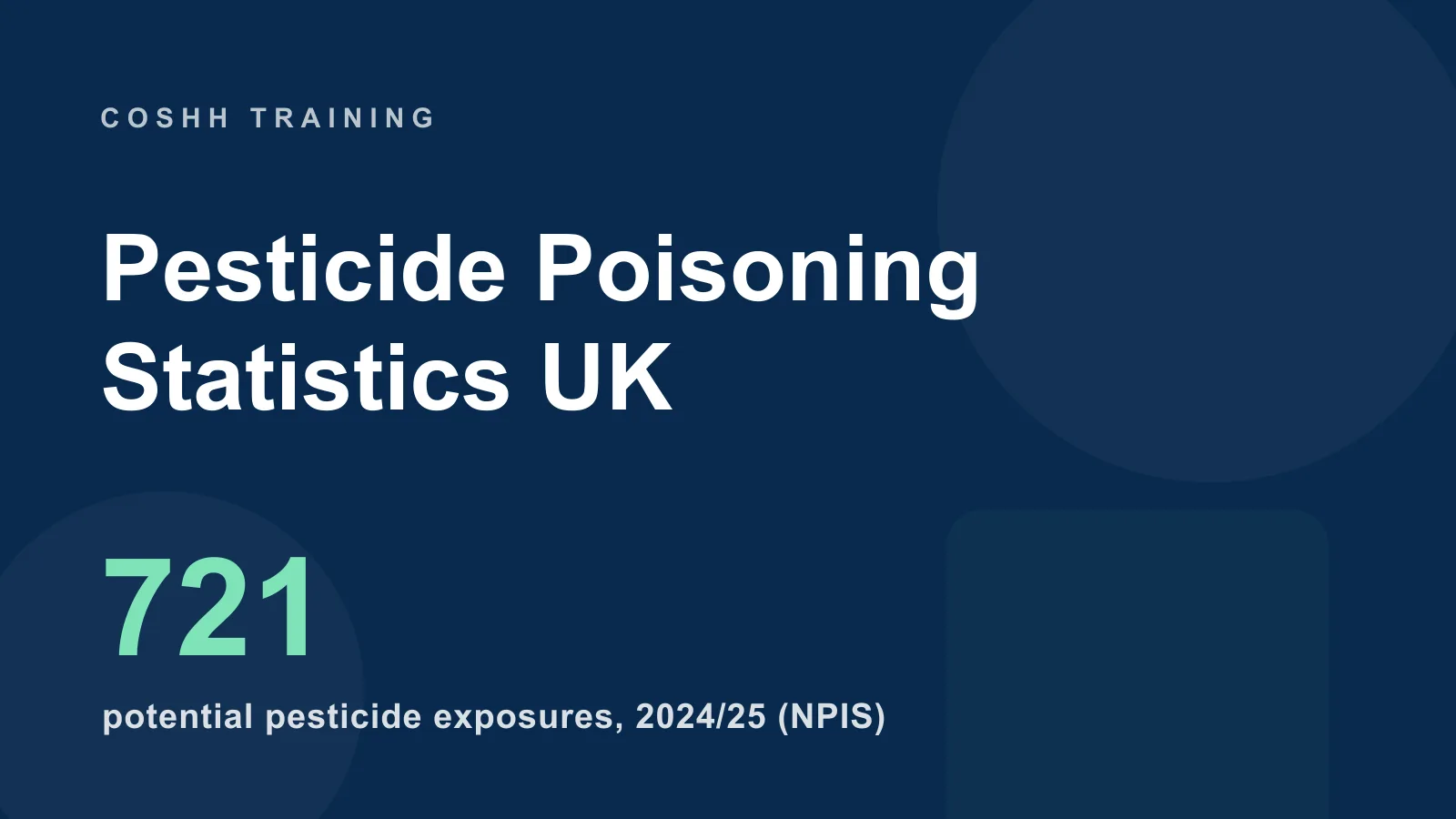 Pesticide poisoning statistics UK — exposure, incidents and reporting